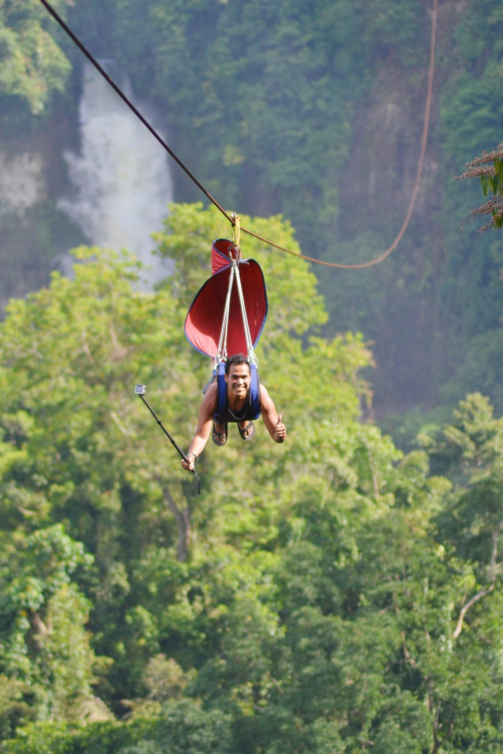 GETTING HIGH OVER THE SEVEN WATERFALLS. Here's how happy I am as I tick off one item in my bucket list! :-D