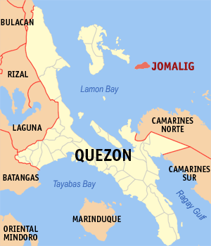 Location of Jomalig in Quezon map. (Courtesy: Wikipedia)