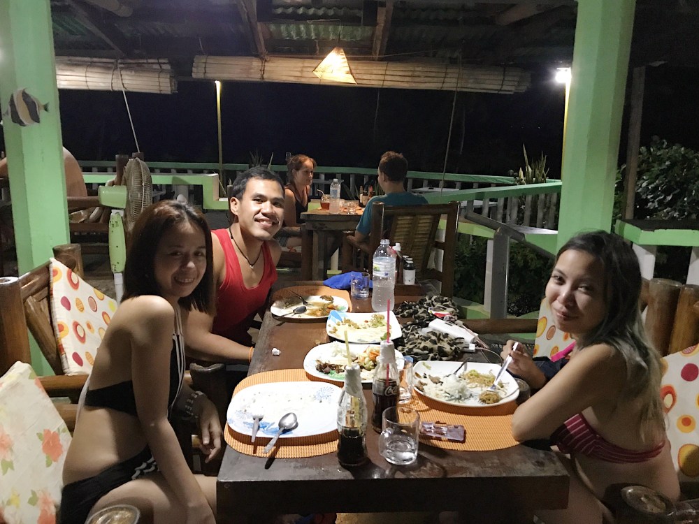 Dinner in Apo Island!