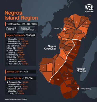 The Map of Negros Island (courtesy of rappler.com)