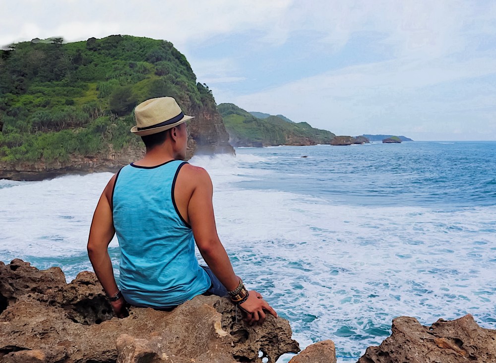 TIMANG BEACH. The view on this cliff off Timang Beach is a sight to behold. Just look at those big waves!