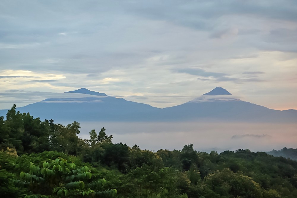 Mt. Merbabu and Mt. Merapi