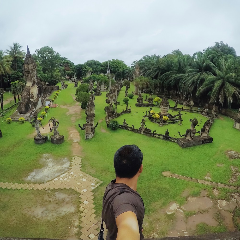 The Buddha Park as seen at the top