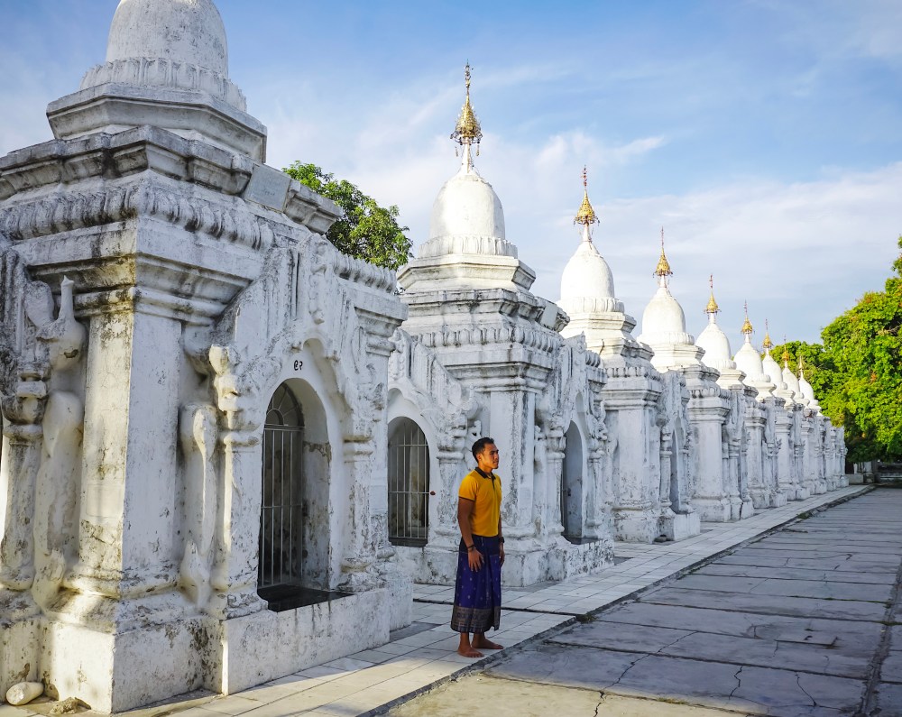 WHITE STUPAS.
