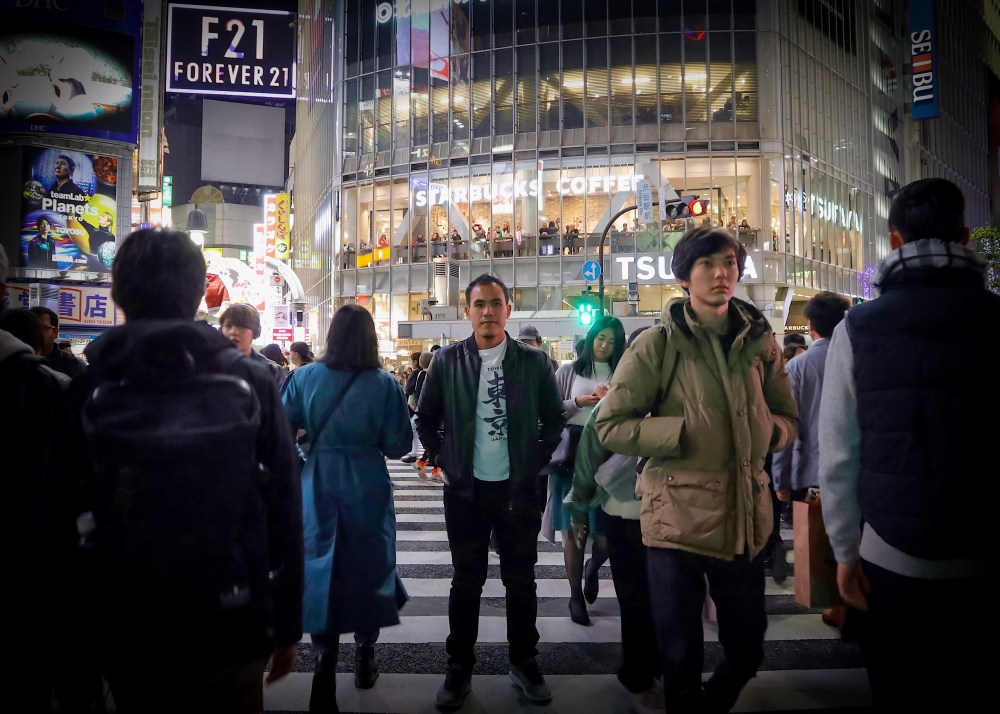 AT THE BUSIEST INTERSECTION IN THE WORLD.