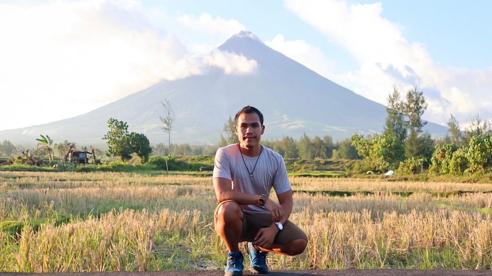 WITH MOUNT MAYON.