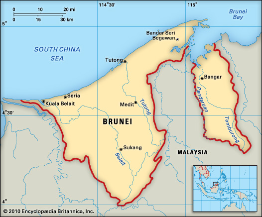 Map of Brunei